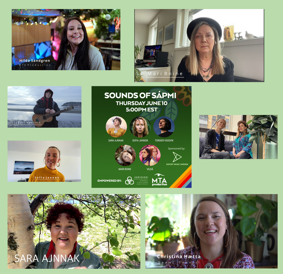 MTA Production i samarbete med Export Music Sweden presenterar The Sounds of Sápmi den 10 juni med bland annat Sara Ajnnak, Vildá, Mari Boine, Sofia Jannok och Torgeir Vassvik