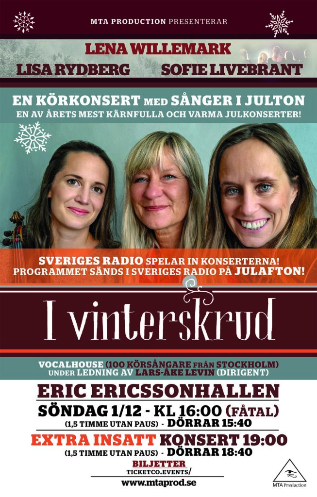 Extrakonsert släpps samt att Sveriges Radio spelar in konserten som sänds på Julafton!